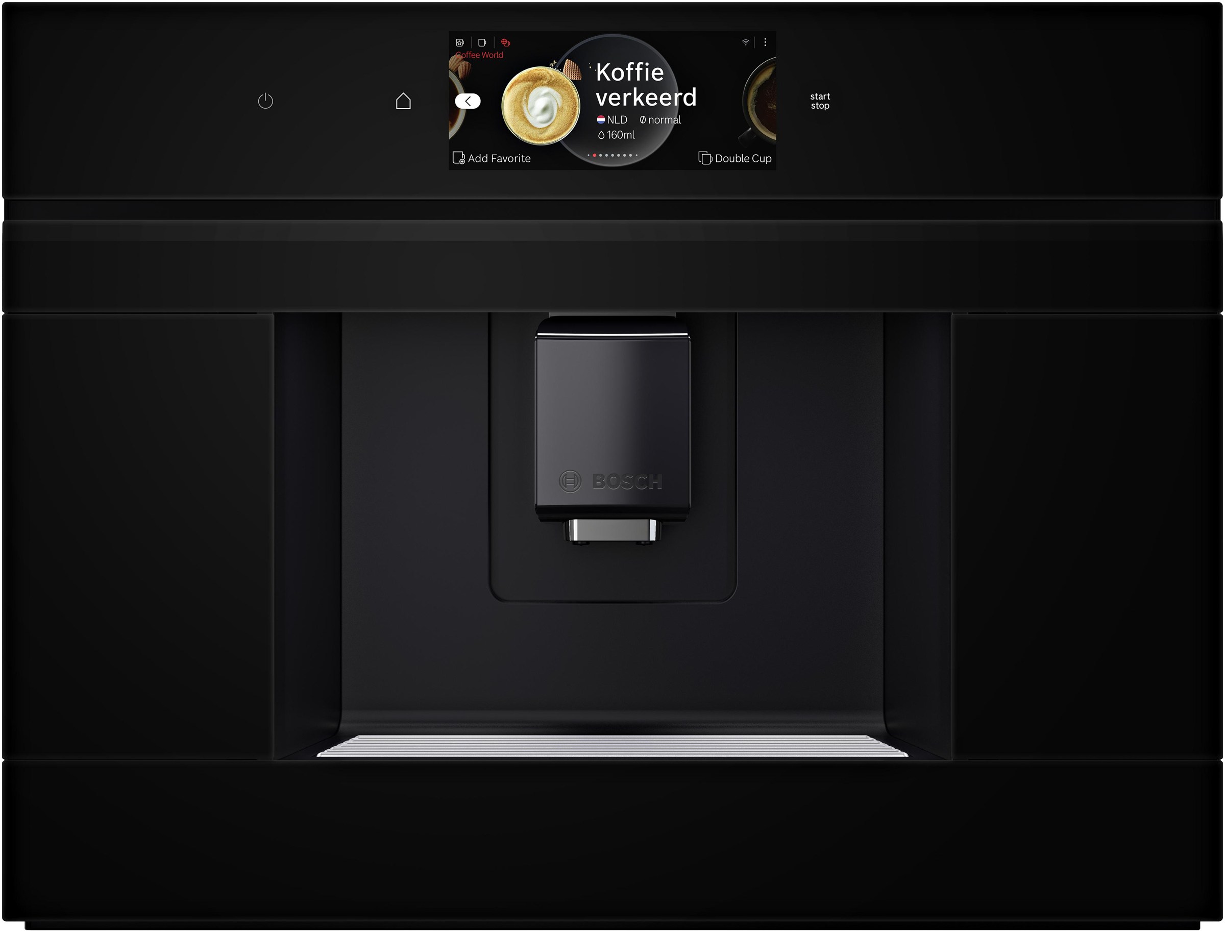 Bosch Serie 8 CTL7181B0 Einbau-Kaffeevollautomat in Schwarz, Frontansicht