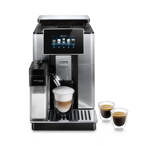De'Longhi PrimaDonna Soul Kaffeevollautomat Silber-Schwarz – Baureihenbild