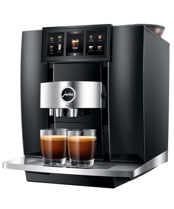 Jura GIGA 10 (EA) Kaffeevollautomat in Diamond Black, Schrägansicht