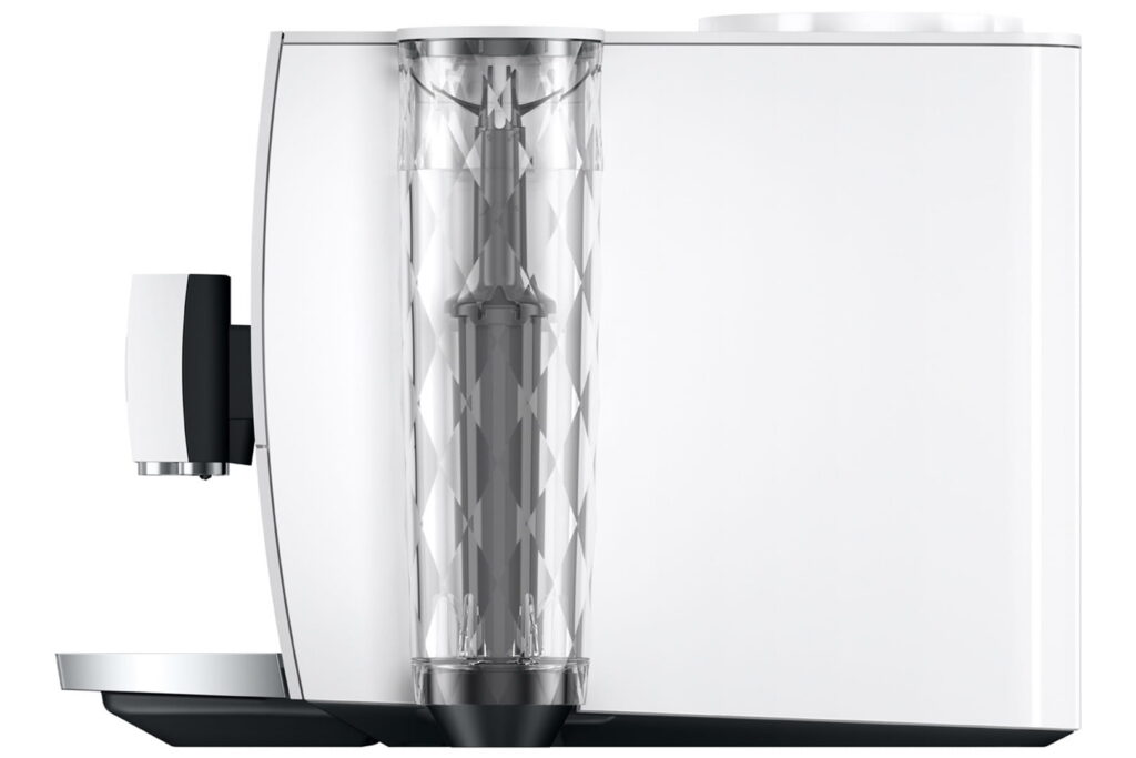 Jura ENA 8 (EC) Kaffeevollautomat in Full Nordic White, Seitenansicht