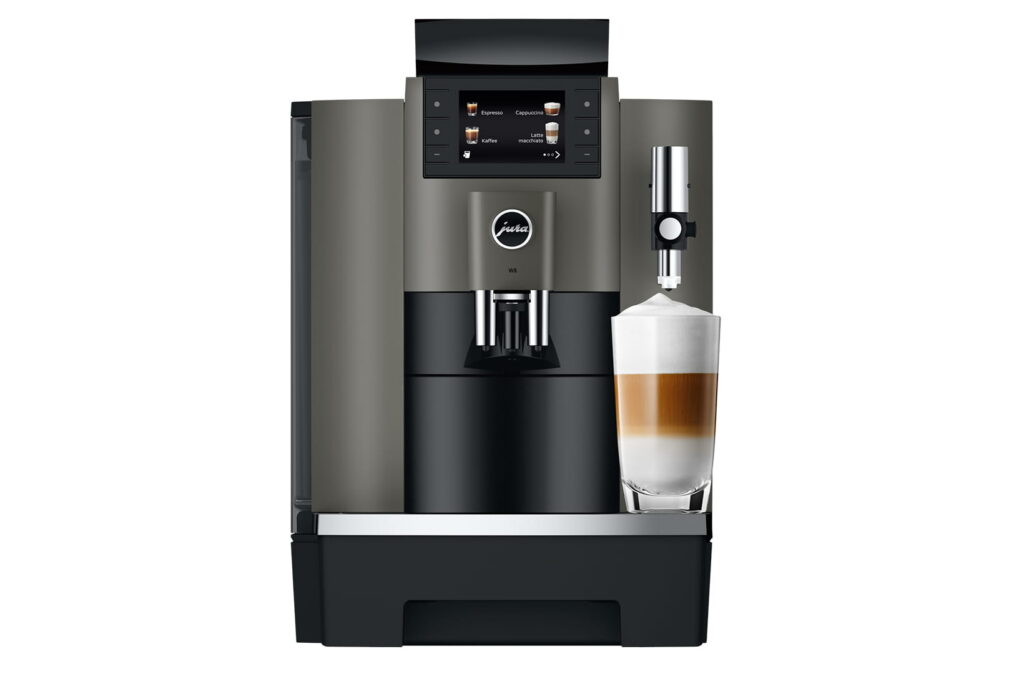 Jura W8 Professional (EA) Kaffeevollautomat in Dark Inox, Frontansicht