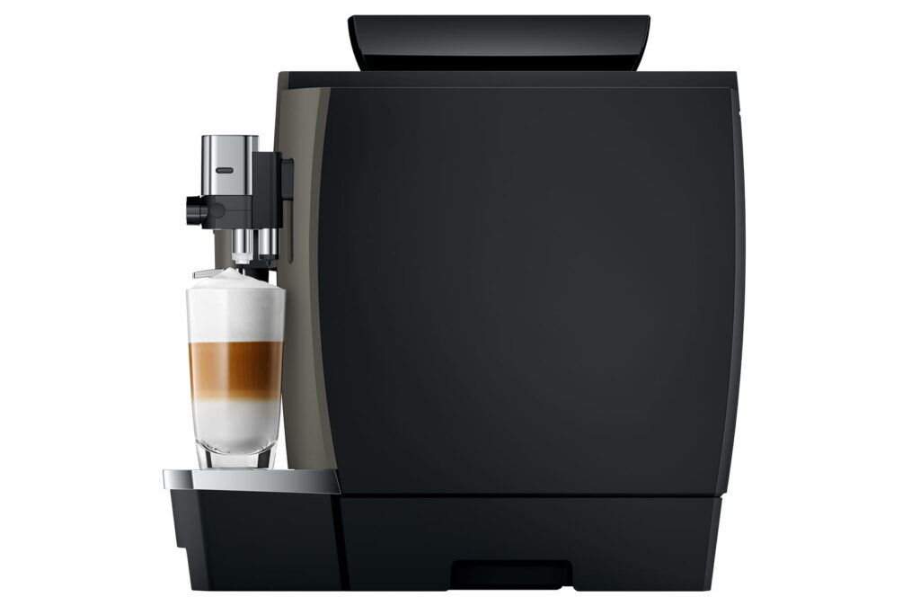 Jura W8 Professional (EA) Kaffeevollautomat in Dark Inox, Seitenansicht