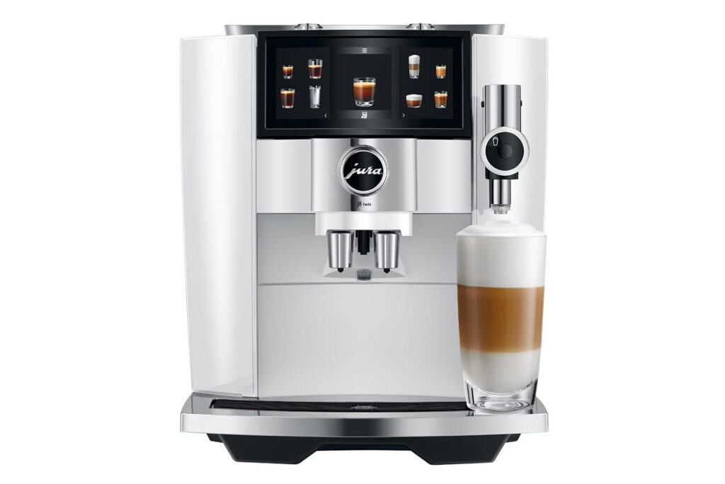 Jura J8 twin (EA) Kaffeevollautomat in Diamond White, Frontansicht