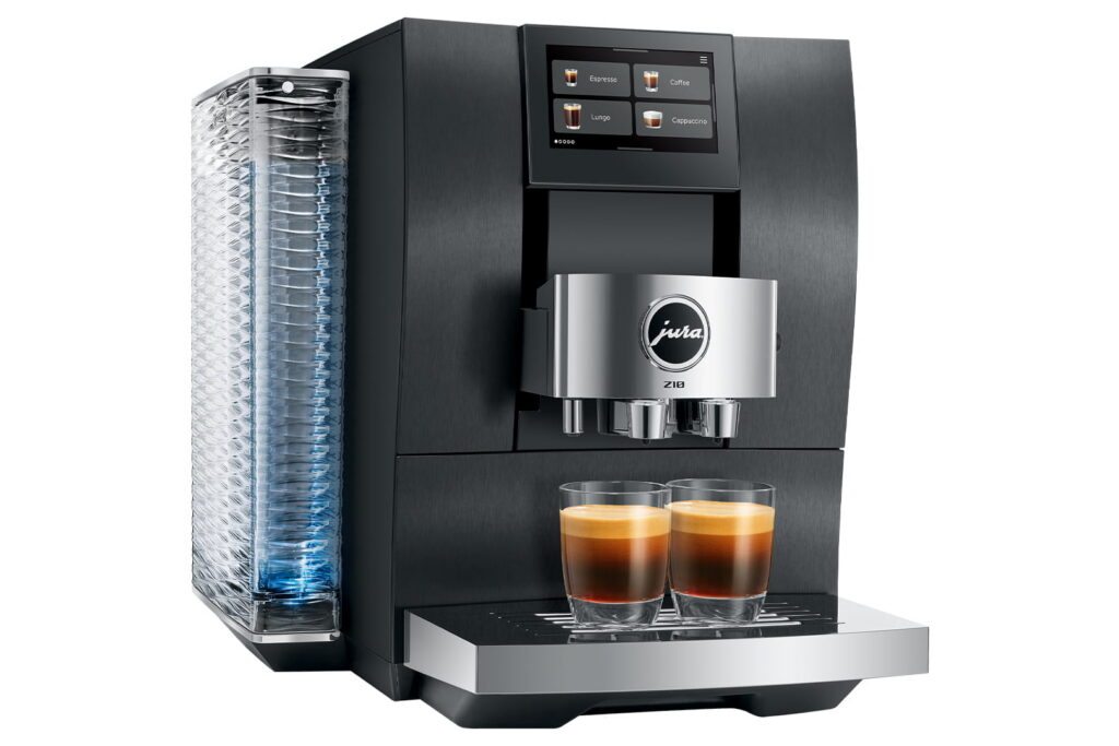 Jura Z10 (EB) Kaffeevollautomat in Aluminium Black, Schrägansicht