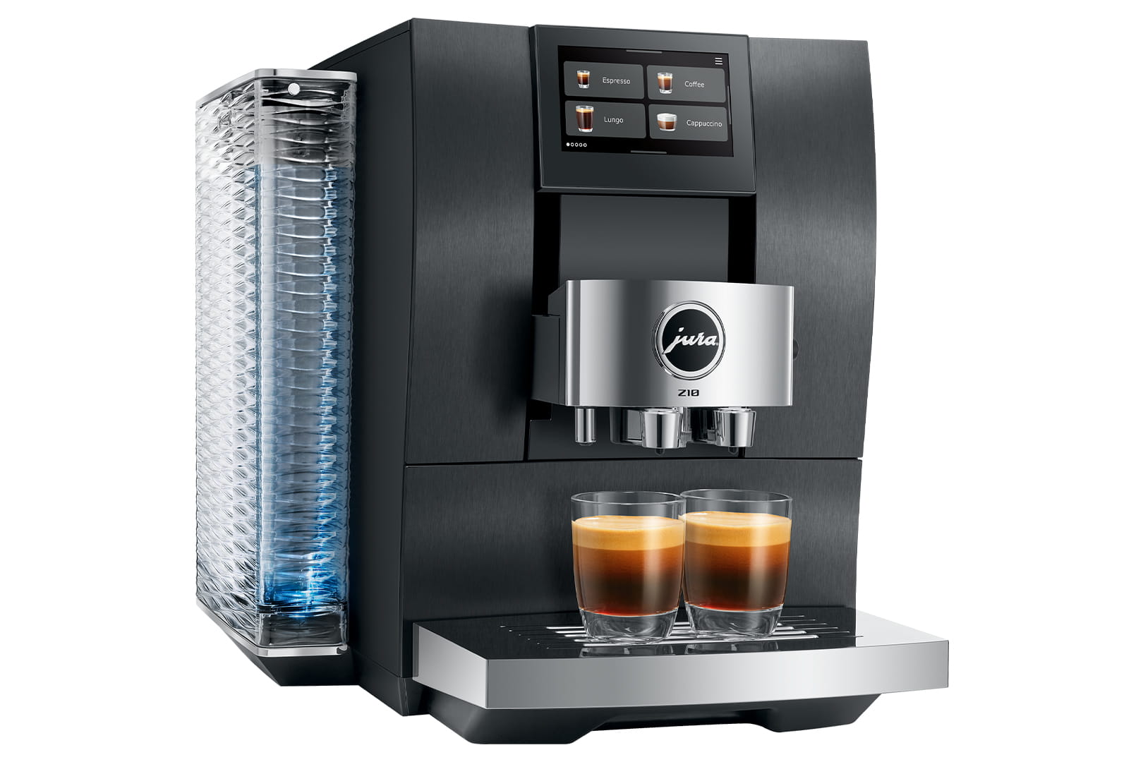 Jura Z10 (EB) Kaffeevollautomat in Aluminium Black, Schrägansicht