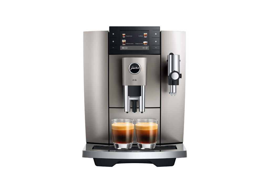 Jura E8 (ED) Kaffeevollautomat in Midnight Silver, Frontansicht
