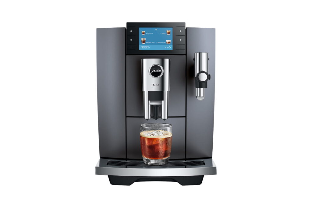 Jura E10 (EA) Kaffeevollautomat in Onyx Grey, Frontansicht