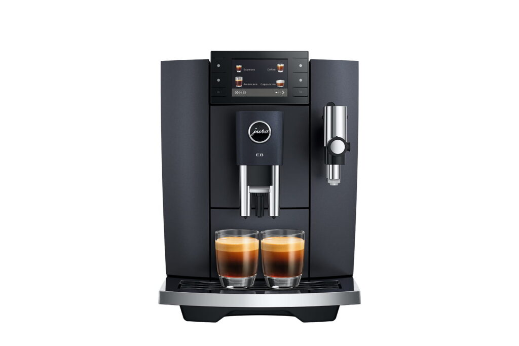 Jura E8 (ED) Kaffeevollautomat in Cosmic Black, Frontansicht