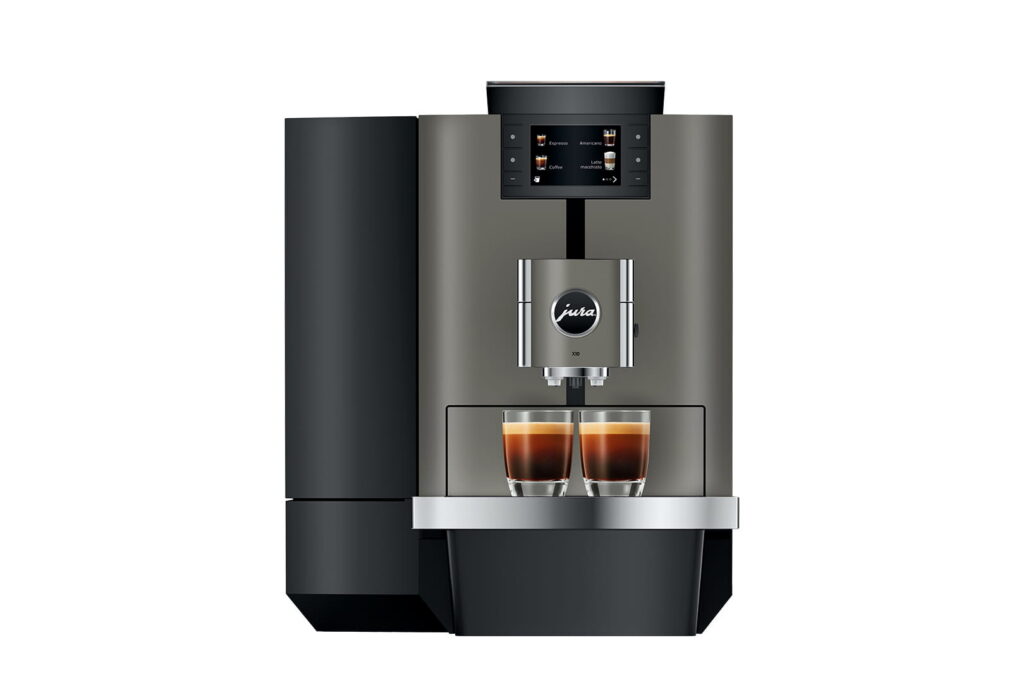 Jura X10 (EB) Kaffeevollautomat in Dark Inox, Frontansicht