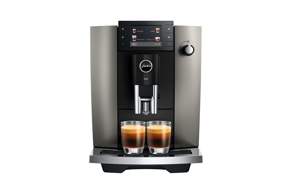 Jura E6 (ED) Kaffeevollautomat in Dark Inox, Frontansicht