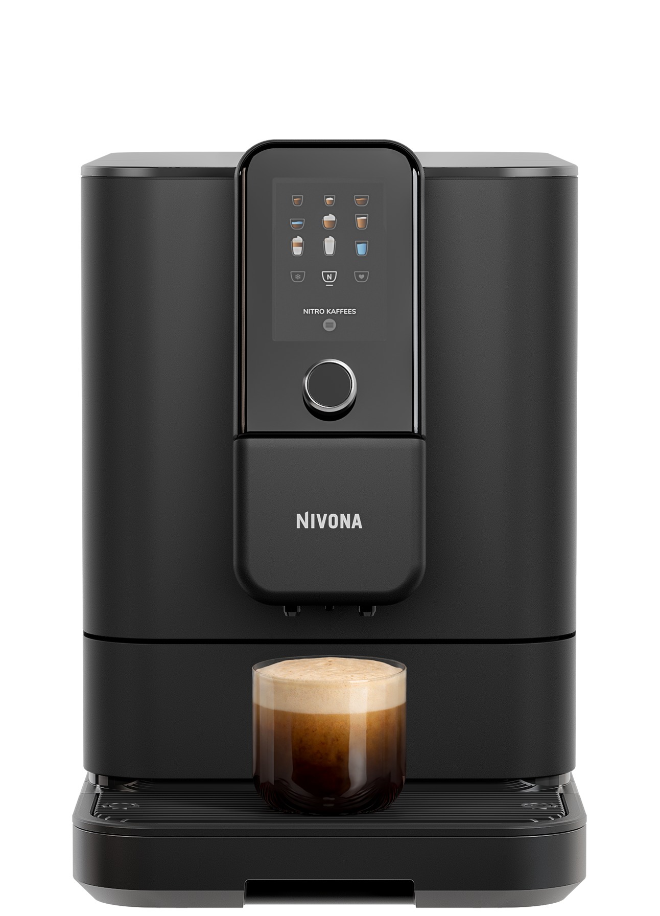 Nivona NIVO 8111 Kaffeevollautomat in Schwarz, Frontansicht
