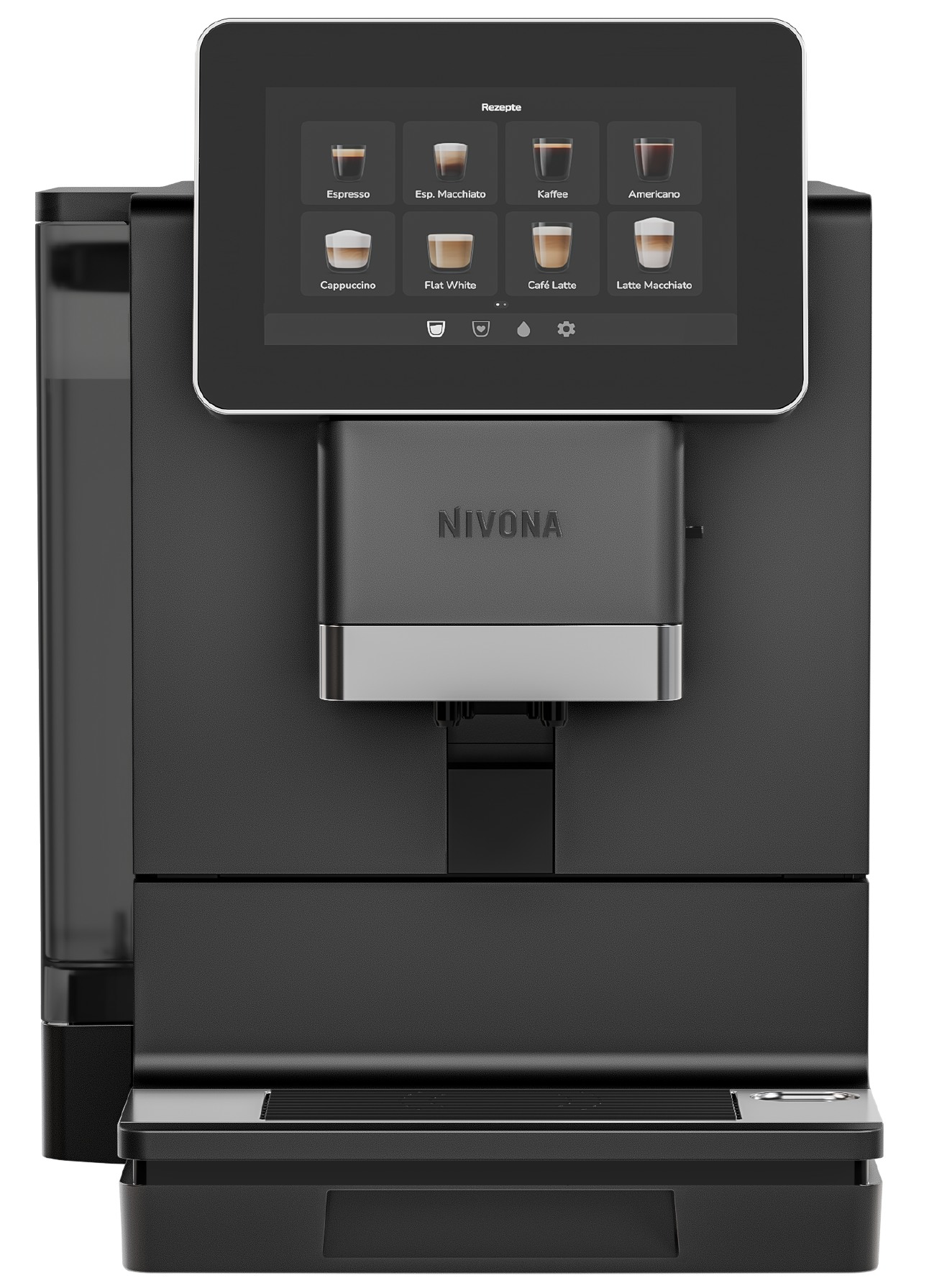 Nivona NIVO 9101 Kaffeevollautomat in Schwarz, Frontansicht