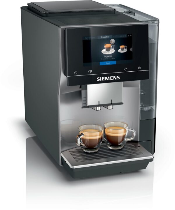 Siemens EQ.700 classic TP715D01 Kaffeevollautomat in Grau, Frontansicht – Baureihenbild