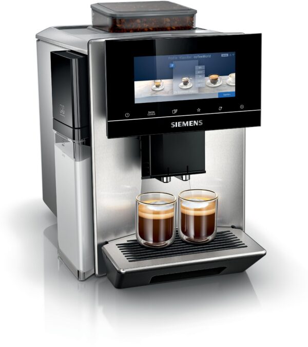 Siemens EQ.900 plus TQ903DZ3 Kaffeevollautomat in Edelstahl, Frontansicht