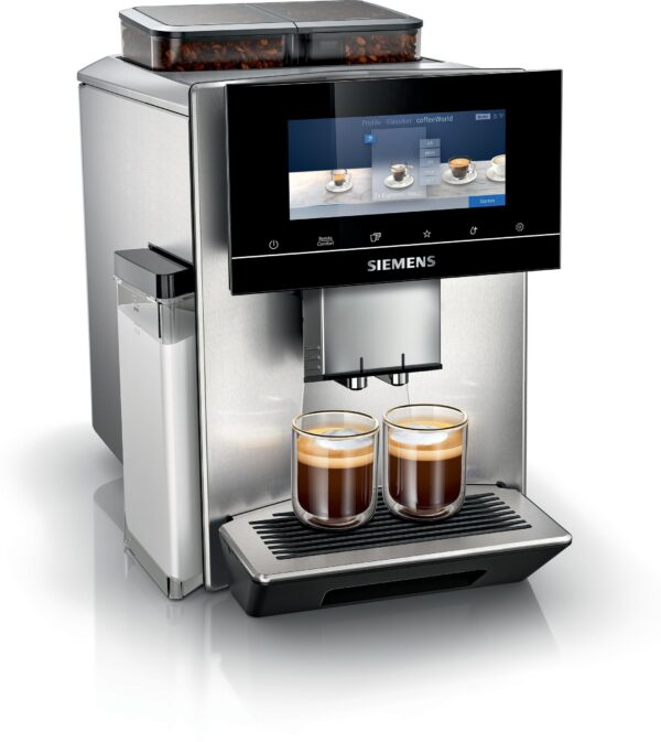 Siemens EQ.900 TQ907D03 Kaffeevollautomat in Edelstahl, Frontansicht